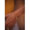 bracelet fleur doré à l'or fin - GAÏA - vue V2