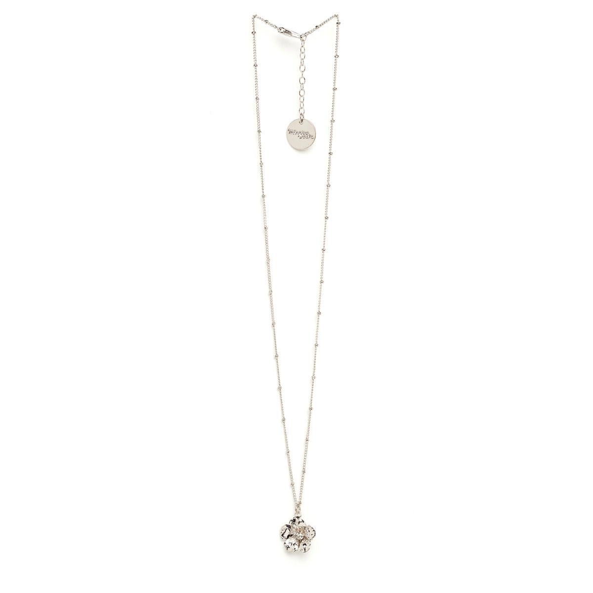 collier fleur plaqué argent - GAÏA - vue 5