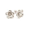 boucles d'oreilles puces fleurs plaqué argent - GAÏA - vue V1