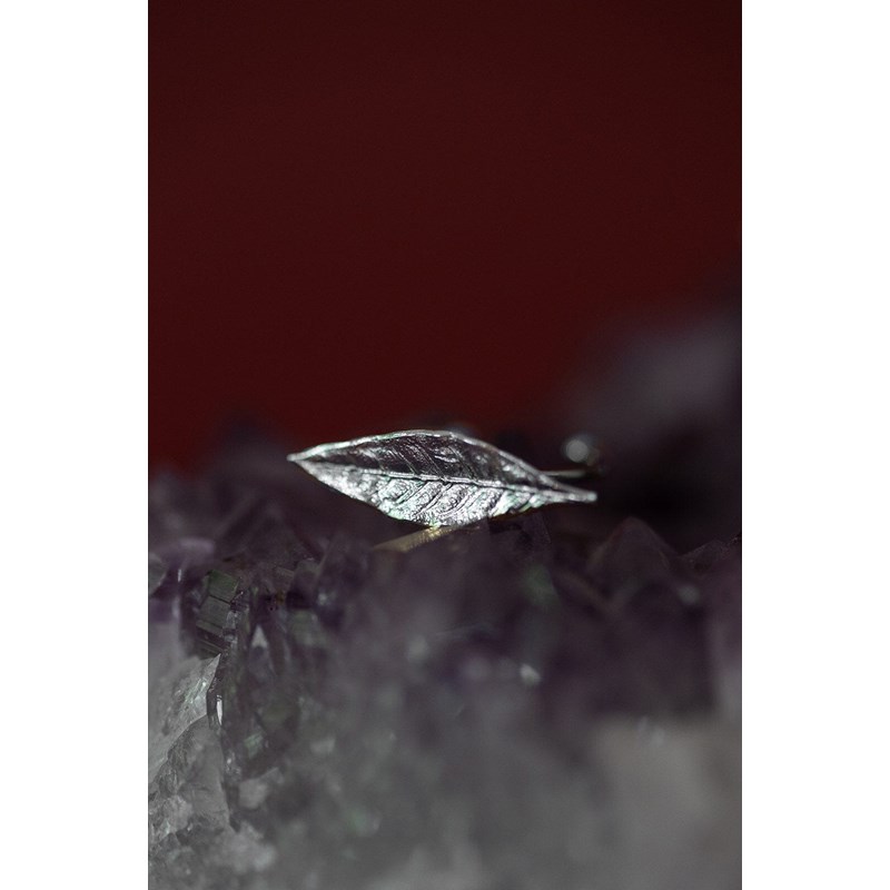 bague feuille plaqué argent - THALIE - vue 2