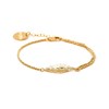 bracelet feuille doré à l'or fin - THALIE - vue V1