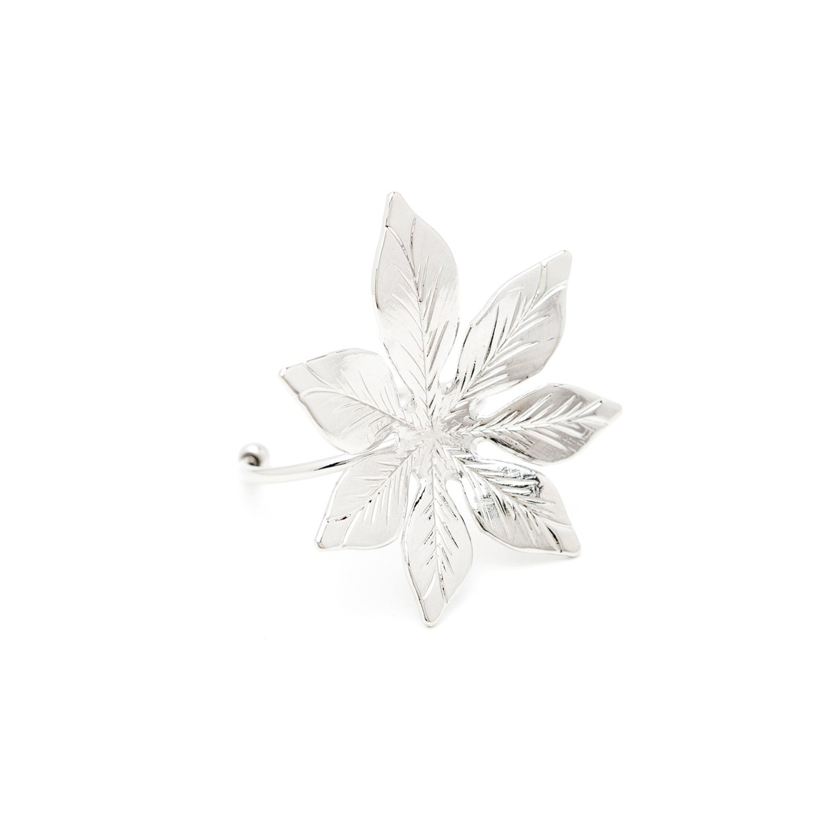 maxi bague fleur plaqué argent - CHLORIS