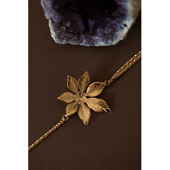 bracelet fleur doré à l'or fin - CHLORIS