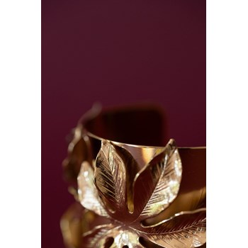 manchette fleur doré à l'or fin - CHLORIS