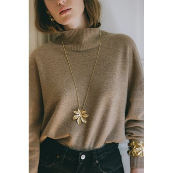 manchette fleur plaqué argent - CHLORIS