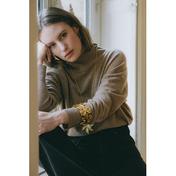 manchette fleur plaqué argent - CHLORIS