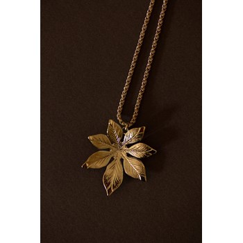 collier fleur doré à l'or fin - CHLORIS