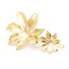 maxi barrette fleurs doré à l'or fin - CHLORIS - vue V1
