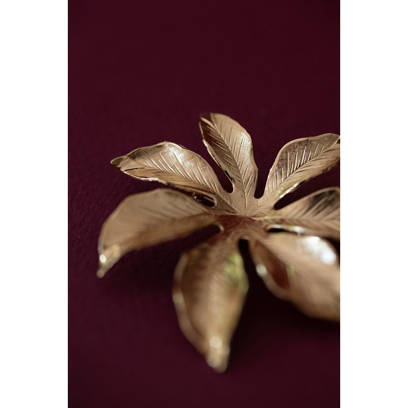 broche fleur doré à l'or fin - CHLORIS - vue 5