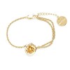 bracelet fleur doré à l'or fin - AGLAÉ - vue V1