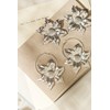 boucles d'oreilles créoles fleurs plaqué argent - HESPÉRIS - vue V3