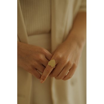 bague coeur doré à l'or fin - APHRODITE