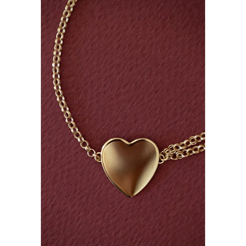 bracelet coeur doré à l'or fin - APHRODITE - vue 3
