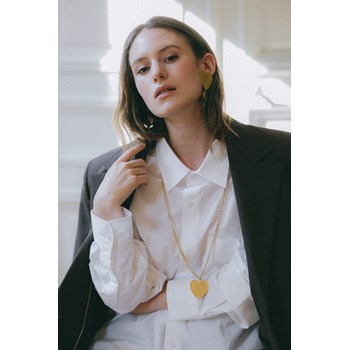sautoir coeur doré à l'or fin - APHRODITE