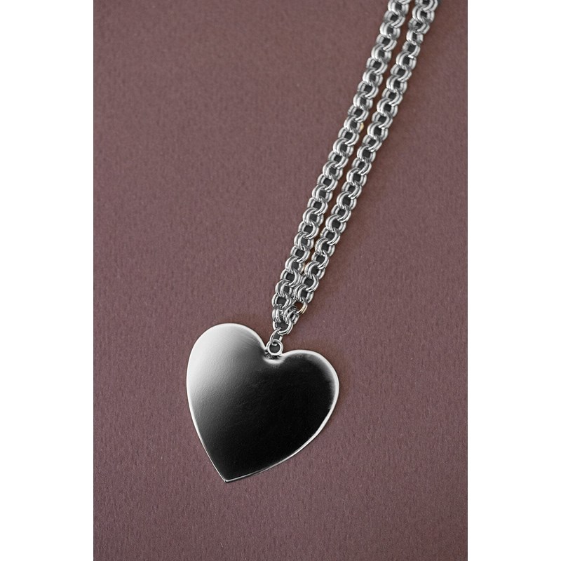 sautoir coeur plaqué argent - APHRODITE - vue 2