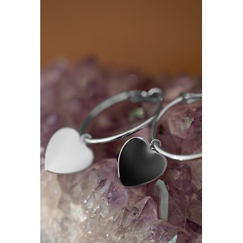 petites boucles d'oreilles créoles coeurs plaqué argent - APHRODITE