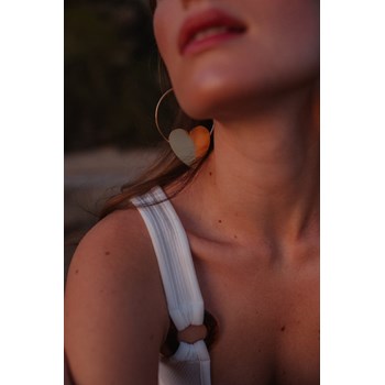 boucles d'oreilles créoles coeurs doré à l'or fin - APHRODITE