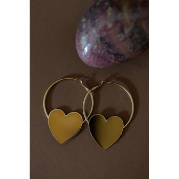 boucles d'oreilles créoles coeurs doré à l'or fin - APHRODITE