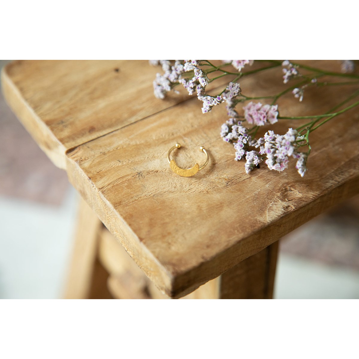 bague lune doré à l'or fin - SÉLÉNÉ - vue 5