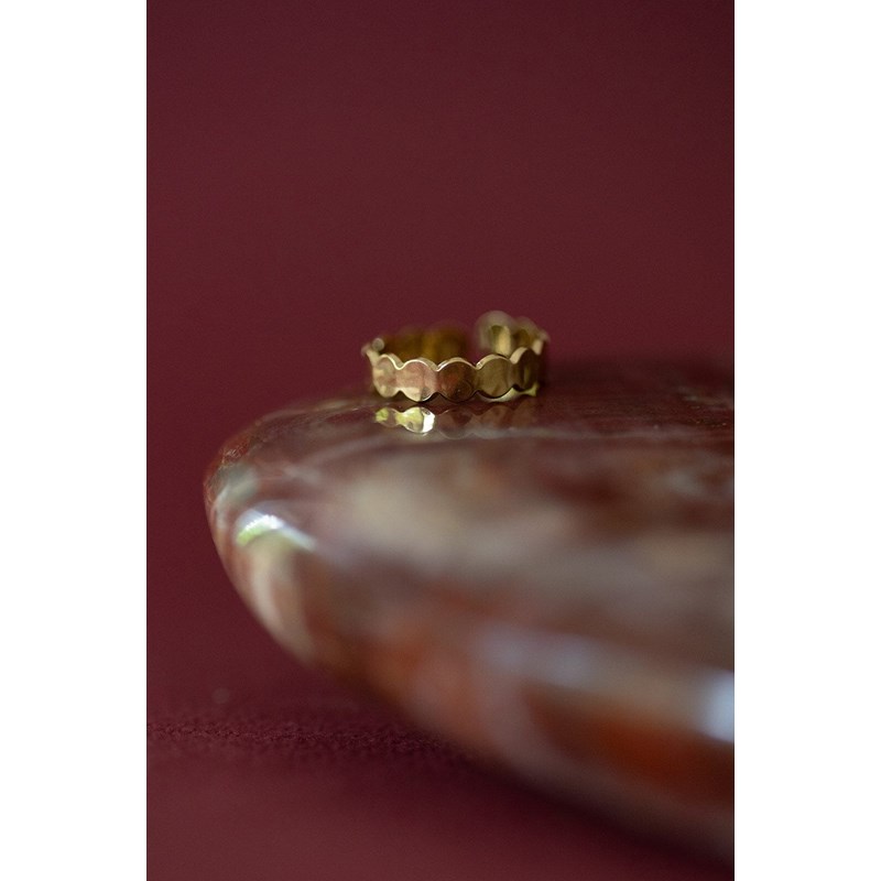 bague martelée plaqué or - ELIOTT - vue 3