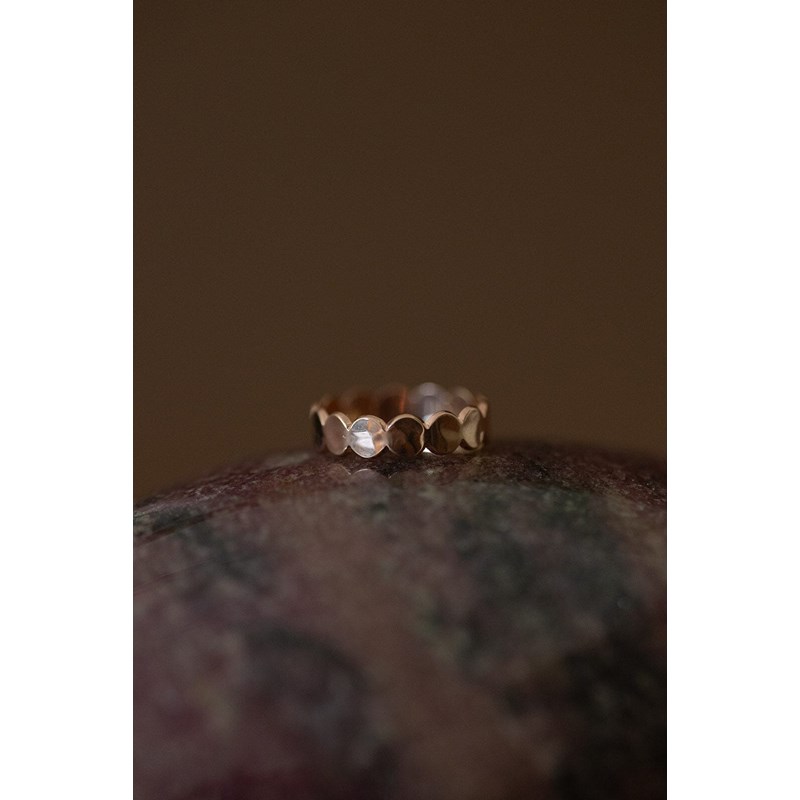 bague martelée plaqué or rose - ELIOTT - vue 3