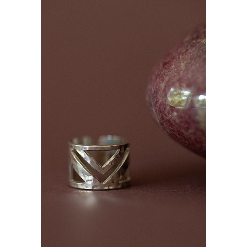 bague martelée argent - ZAK - vue 3