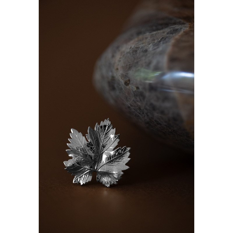 maxi bague feuille plaqué argent - HÉRA - vue 2