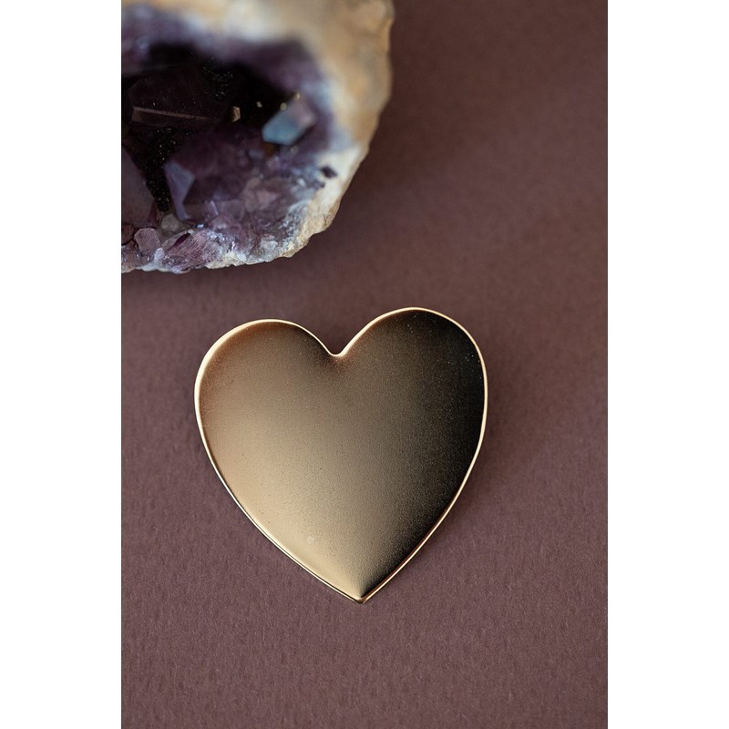 broche coeur doré à l'or fin - APHRODITE - vue 3