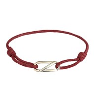 Bracelet Argent Marine Cordon RougeLarge - Hommecm