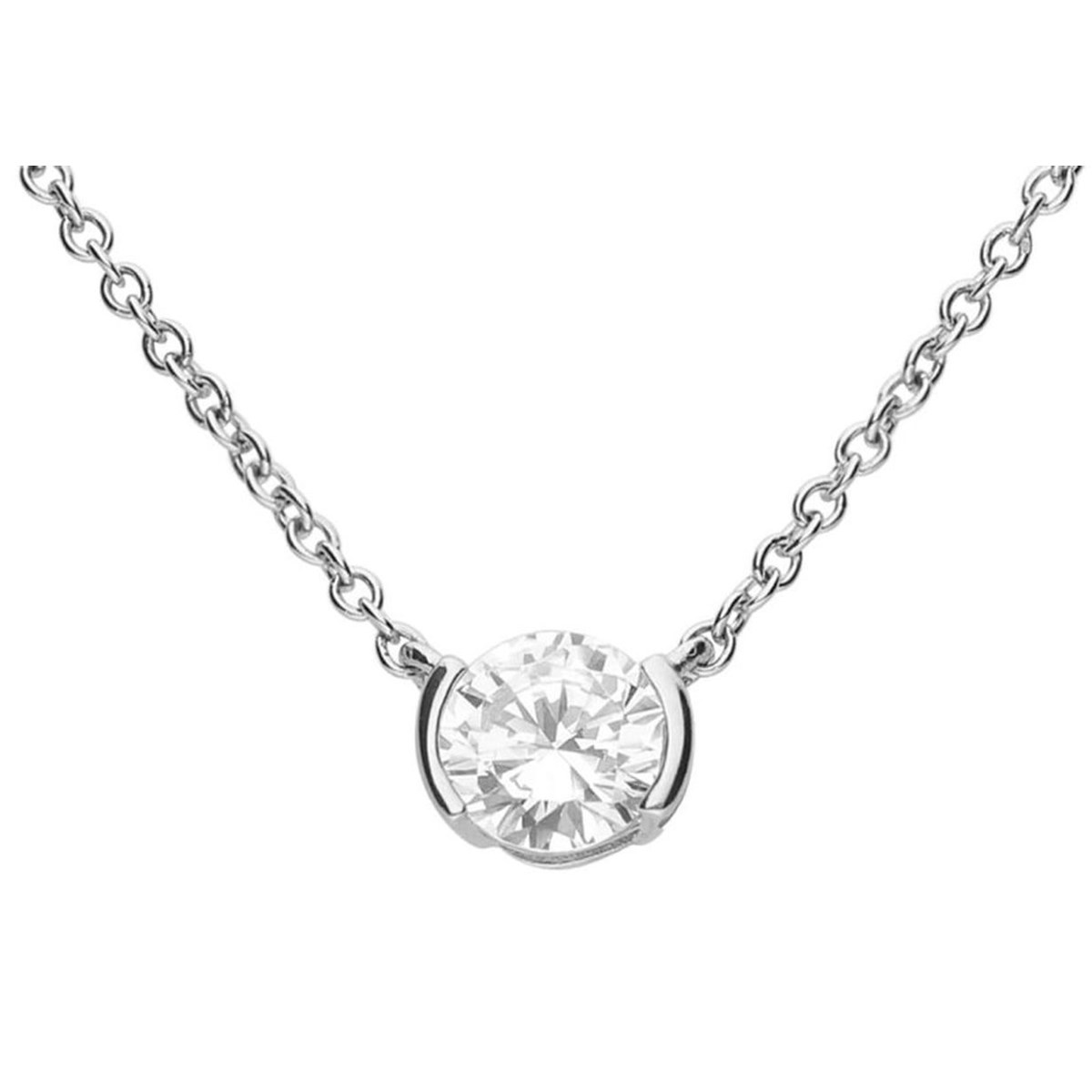 Collier zirconium en argent 925/1000