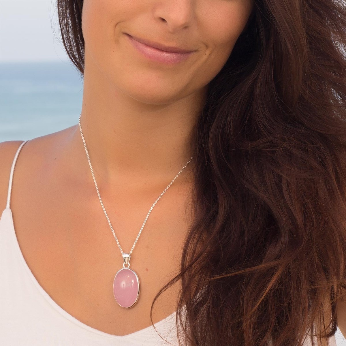 Achetez dès maintenant ce superbe pendentif en quartz rose véritable - Bijou unique et fait main - vue 2