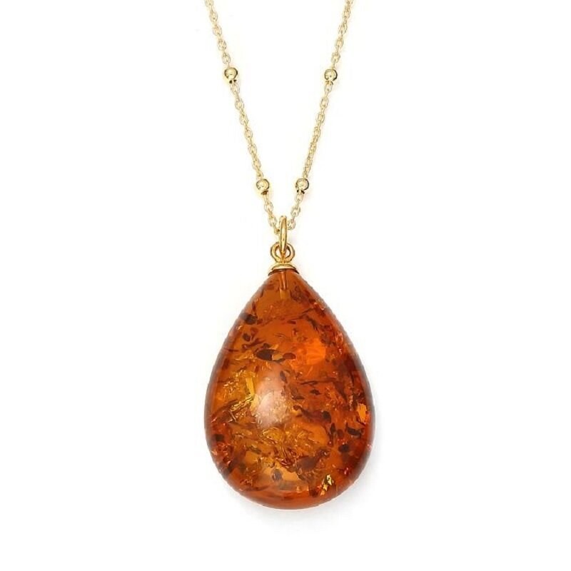 Collier grosse goutte ambre