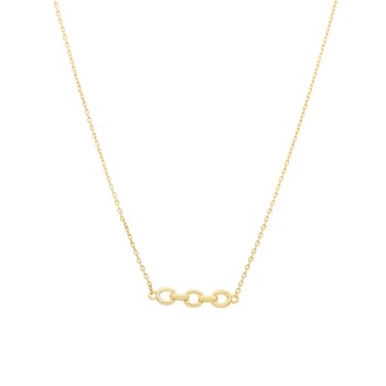 Collier Doré Et Grosse Chaine Ovale