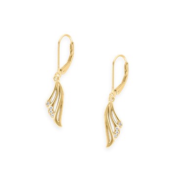 Boucles d'oreilles plaquées or avec oxydes de zirconium