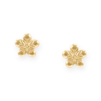 Gold-plated flower earrings