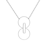 Collier Chaine Géométriques Argent Rhodié