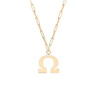 Collier Chaine Argent Rhodié Doré Omega