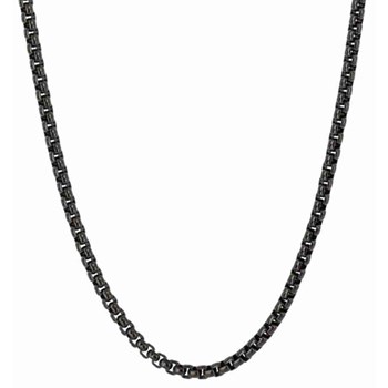 Collier plaqué ionique noir en acier inoxydable