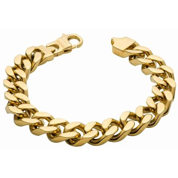 Bracelet plaqué or en acier inoxydable
