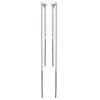 Boucles d'oreilles pendantes Brillaxis argent rhodié - vue V3