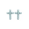 Puces d'oreilles Brillaxis croix empierrées
argent rhodié - vue V1