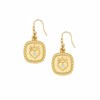 Boucles d'oreilles oeil et zircon doré à l'or fin 24K MINI ORACLES - vue V1