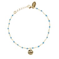 Bracelet pierre turquoise or fin 24k MINI STONES