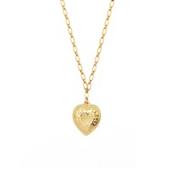 Collier médaillon sweet heart or fin 24k LOVE AND LUCK