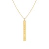 Collier message Magic doré à l'or fin 24K et zircon ORACLES - vue V1