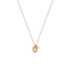 Collier médaille coeur doré à l'or fin 24K NEW CLÉA - vue V1