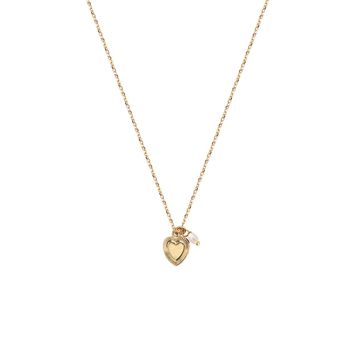 Collier médaille coeur doré à l'or fin 24K NEW CLÉA