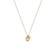 Collier médaille coeur doré à l'or fin 24K NEW CLÉA