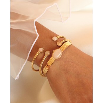 Manchette pierre nacre dorée à l'or fin 24k NEW CALYPSO