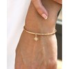 Jonc charm lune doré à l'or fin 24k LILY - vue V2